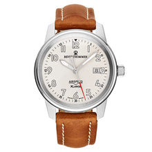 Load image into Gallery viewer, Revue Thommen 16052.2532 'Air Speed XL' Silver Dial Brown Leather Strap Swiss Mechanical Watch