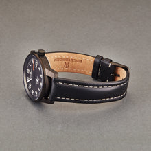 Load image into Gallery viewer, Revue Thommen Men's 16052.2577 'Air speed' Black Dial Leather Strap Swiss Automatic Watch