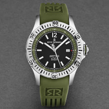 Load image into Gallery viewer, Revue Thommen Men's 'Air speed' Black Dial Green Rubber Strap Automatic Watch 16070.4634