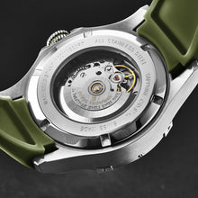 Load image into Gallery viewer, Revue Thommen Men's 'Air speed' Black Dial Green Rubber Strap Automatic Watch 16070.4634