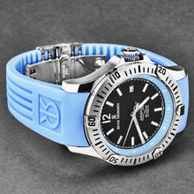 Load image into Gallery viewer, Revue Thommen Men's 'Air speed' Black Dial Blue Rubber Strap Automatic Watch 16070.4635