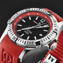 Load image into Gallery viewer, Revue Thommen Men's 'Air speed' Black Dial Red Rubber Strap Automatic Watch 16070.4636