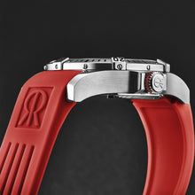 Load image into Gallery viewer, Revue Thommen Men's 'Air speed' Black Dial Red Rubber Strap Automatic Watch 16070.4636