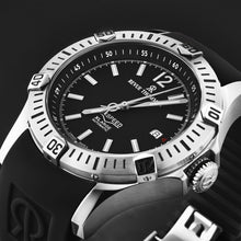 Load image into Gallery viewer, Revue Thommen Men's 'Air speed' Black Dial Black Rubber Strap Automatic Watch 16070.4637