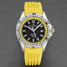 Load image into Gallery viewer, Revue Thommen Men's 'Air speed' Black Dial Yellow Rubber Strap Automatic Watch 16070.4638