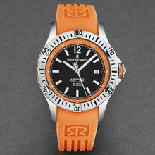 Load image into Gallery viewer, Revue Thommen Men's 'Air speed' Black Dial Orange Rubber Strap Automatic Watch 16070.4639