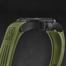 Load image into Gallery viewer, Revue Thommen Men's 'Air speed' Black Dial Green Rubber Strap Automatic Watch 16070.4674