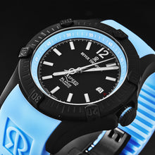 Load image into Gallery viewer, Revue Thommen Men's 'Air speed' Black Dial Blue Rubber Strap Automatic Watch 16070.4675