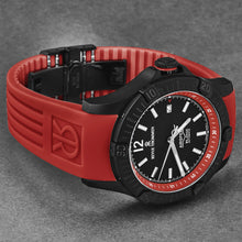 Load image into Gallery viewer, Revue Thommen Men's 'Air speed' Black Dial Red Rubber Strap Automatic Watch 16070.4676