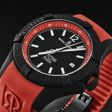 Load image into Gallery viewer, Revue Thommen Men's 'Air speed' Black Dial Red Rubber Strap Automatic Watch 16070.4676