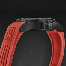 Load image into Gallery viewer, Revue Thommen Men's 'Air speed' Black Dial Red Rubber Strap Automatic Watch 16070.4676