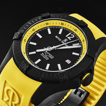 Load image into Gallery viewer, Revue Thommen Men's 'Air speed' Black Dial Yellow Rubber Strap Automatic Watch 16070.4678