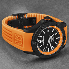 Load image into Gallery viewer, Revue Thommen Men's 'Air speed' Black Dial Orange Rubber Strap Automatic Watch 16070.4679