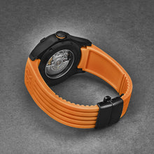 Load image into Gallery viewer, Revue Thommen Men's 'Air speed' Black Dial Orange Rubber Strap Automatic Watch 16070.4679