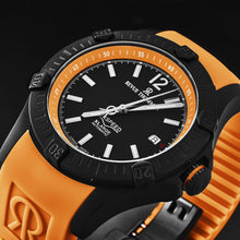 Load image into Gallery viewer, Revue Thommen Men's 'Air speed' Black Dial Orange Rubber Strap Automatic Watch 16070.4679