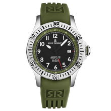Load image into Gallery viewer, Revue Thommen Men's 'Air speed' Black Dial Green Rubber Strap Automatic Watch 16070.4734