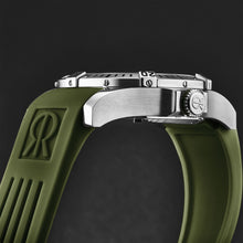 Load image into Gallery viewer, Revue Thommen Men's 'Air speed' Black Dial Green Rubber Strap Automatic Watch 16070.4734