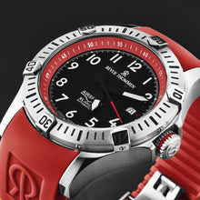 Load image into Gallery viewer, Revue Thommen Men's 'Air speed' Black Dial Red Rubber Strap Automatic Watch 16070.4736