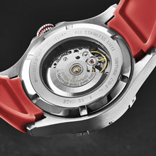Load image into Gallery viewer, Revue Thommen Men's 'Air speed' Black Dial Red Rubber Strap Automatic Watch 16070.4736