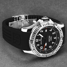 Load image into Gallery viewer, Revue Thommen Men's 'Air speed' Black Dial Black Rubber Strap Automatic Watch 16070.4737
