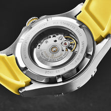 Load image into Gallery viewer, Revue Thommen Men's 'Air speed' Black Dial Yellow Rubber Strap Automatic Watch 16070.4738