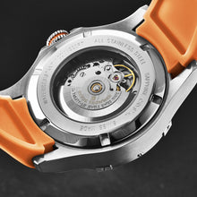 Load image into Gallery viewer, Revue Thommen Men's 'Air speed' Black Dial Orange Rubber Strap Automatic Watch 16070.4739