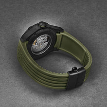 Load image into Gallery viewer, Revue Thommen Men's 'Air speed' Black Dial Green Rubber Strap Automatic Watch 16070.4774