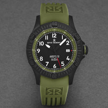 Load image into Gallery viewer, Revue Thommen Men's 'Air speed' Black Dial Green Rubber Strap Automatic Watch 16070.4774