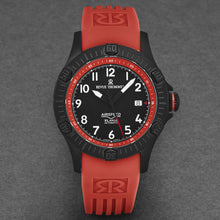 Load image into Gallery viewer, Revue Thommen Men's 'Air speed' Black Dial Red Rubber Strap Automatic Watch 16070.4776
