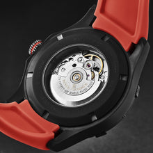 Load image into Gallery viewer, Revue Thommen Men's 'Air speed' Black Dial Red Rubber Strap Automatic Watch 16070.4776