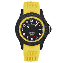 Load image into Gallery viewer, Revue Thommen Men's 'Air speed' Black Dial Yellow Rubber Strap Automatic Watch 16070.4778