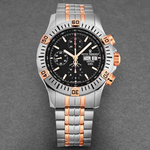 Load image into Gallery viewer, Revue Thommen Men's 16071.6159 'Air speed' Black Dial Chronograph Day-Date Two-Tone Swiss Automatic Watch