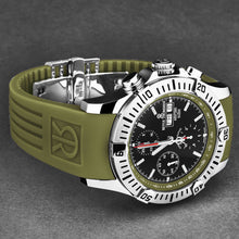 Load image into Gallery viewer, Revue Thommen Men's 'Air speed' Black Dial Green Rubber Strap Automatic Watch 16071.6634