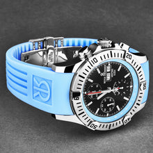 Load image into Gallery viewer, Revue Thommen Men's 'Air speed' Black Dial Blue Rubber Strap Automatic Watch 16071.6635