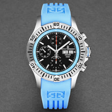 Load image into Gallery viewer, Revue Thommen Men's 'Air speed' Black Dial Blue Rubber Strap Automatic Watch 16071.6635