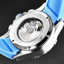 Load image into Gallery viewer, Revue Thommen Men's 'Air speed' Black Dial Blue Rubber Strap Automatic Watch 16071.6635