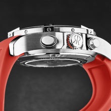 Load image into Gallery viewer, Revue Thommen Men's 'Air speed' Black Dial Red Rubber Strap Automatic Watch 16071.6636