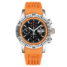 Load image into Gallery viewer, Revue Thommen Men's 'Air speed' Black Dial Orange Rubber Strap Automatic Watch 16071.6639