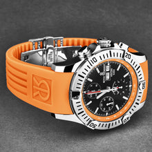 Load image into Gallery viewer, Revue Thommen Men's 'Air speed' Black Dial Orange Rubber Strap Automatic Watch 16071.6639