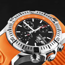 Load image into Gallery viewer, Revue Thommen Men's 'Air speed' Black Dial Orange Rubber Strap Automatic Watch 16071.6639
