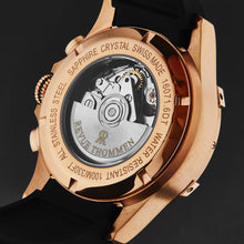 Load image into Gallery viewer, Revue Thommen Men's 'Air speed' Black Dial Black Rubber Strap Automatic Watch 16071.6667