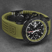 Load image into Gallery viewer, Revue Thommen Men's 'Air speed' Black Dial Green Rubber Strap Automatic Watch 16071.6674