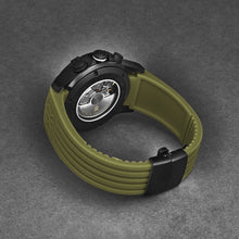 Load image into Gallery viewer, Revue Thommen Men's 'Air speed' Black Dial Green Rubber Strap Automatic Watch 16071.6674