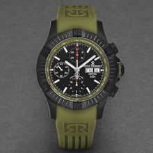 Load image into Gallery viewer, Revue Thommen Men's 'Air speed' Black Dial Green Rubber Strap Automatic Watch 16071.6674