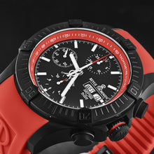 Load image into Gallery viewer, Revue Thommen Men's 'Air speed' Black Dial Red Rubber Strap Automatic Watch 16071.6676