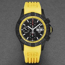 Load image into Gallery viewer, Revue Thommen Men's 'Air speed' Black Dial Yellow Rubber Strap Automatic Watch 16071.6678