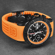 Load image into Gallery viewer, Revue Thommen Men's 'Air speed' Black Dial Orange Rubber Strap Automatic Watch 16071.6679