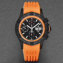 Load image into Gallery viewer, Revue Thommen Men's 'Air speed' Black Dial Orange Rubber Strap Automatic Watch 16071.6679