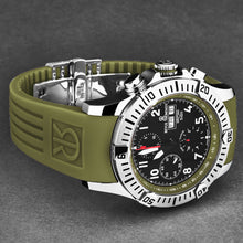 Load image into Gallery viewer, Revue Thommen Men's 'Air speed' Black Dial Green Rubber Strap Automatic Watch 16071.6734
