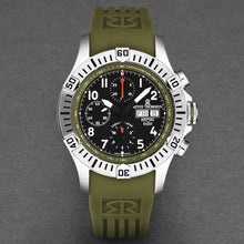 Load image into Gallery viewer, Revue Thommen Men's 'Air speed' Black Dial Green Rubber Strap Automatic Watch 16071.6734